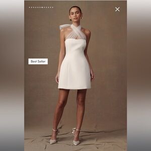 Meshki tulle bow mini dress - bridal